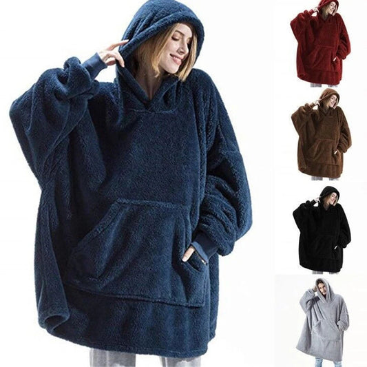 10 Colors Fleece Unisex Loose Hooded Coats Autumn Winter Add Velvet Lover Men And Women Pullover Sweatshirt FYY-9008 Good Vibrations