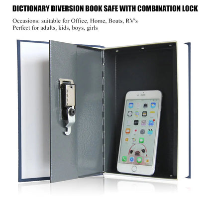 Book Safe with Combination Lock Dictionary Diversion Metal Lock Box for Home Office Code Lock for Money Dictionary Safe Box Good Vibrations Adult Super Store