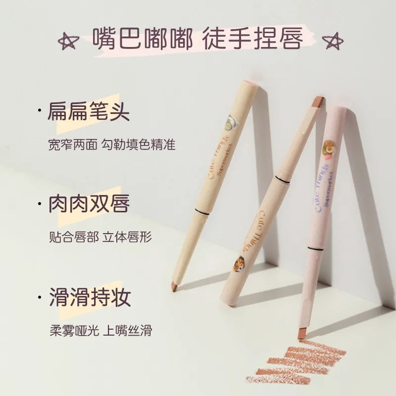FLORTTE Lip Liner Pencil Matte Lipstick Long Lasting,Smooth Application Mechanical Lip Liners Pencil Good Vibrations