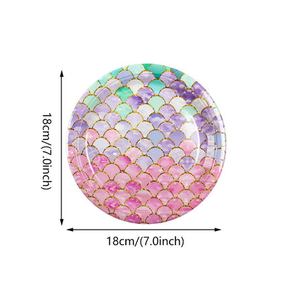 Mermaid Party Decorations Supplies Mermaid Disposable Plates Cup Napkins Set for Girls Baby Shower Mermaids Princess Birthday Good Vibrations