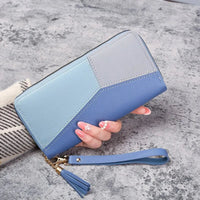 Fashion Zipper Wallets Womens Long Purses Handbags Coin Purse Cards Holder PU Leather Billfold Wallet Good Vibrations