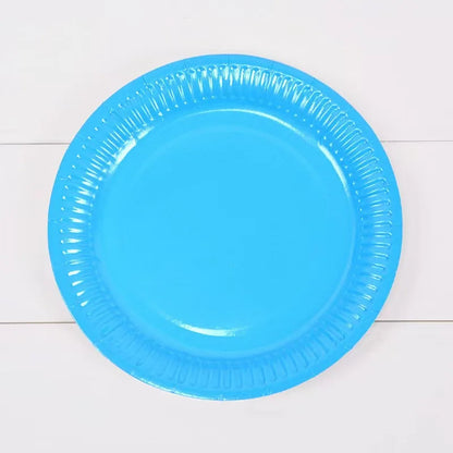 Solid Disposable Tableware Set, Party Supplies, Paper Plates, Wedding, Birthday Party Decor, Adult Favor, Black, Green, Blue, Good Vibrations