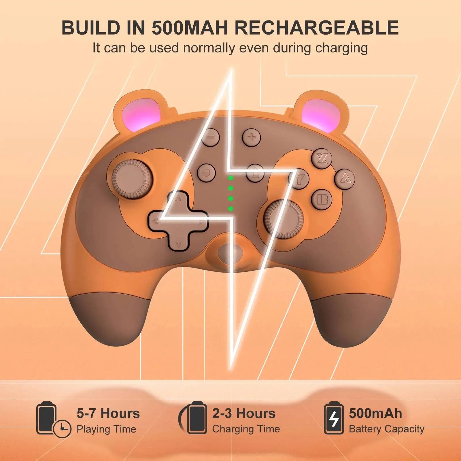 Switch Pro Controller Cartoon Style Wireless Bt Gamepad For Nin-Tendo Good Vibrations