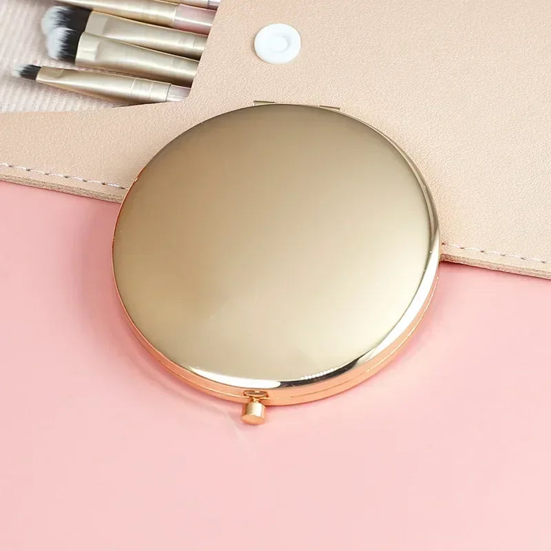 1PCS Free Personalized Custom Mirror Bridesmaid Mini Pocket Makeup Mirrors Dual Sides Cosmetic Bridesmaid Proposal Birth Gift Good Vibrations