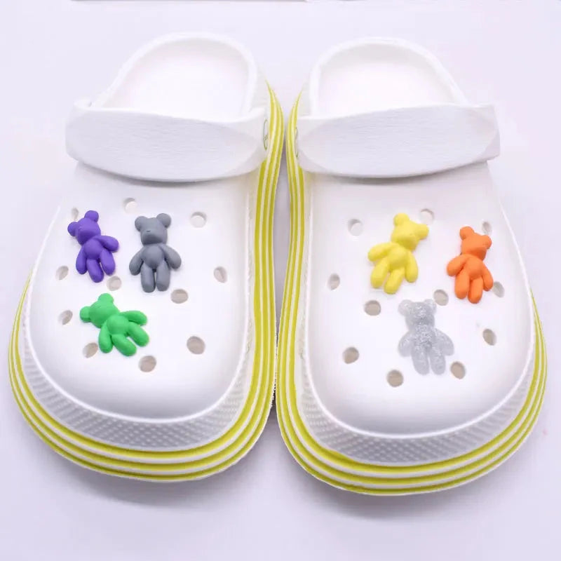 Shoe Decoration Buckle Charms single piece bear Accessories DIY Combination Jibz for croc clog Bracelets wristband Kids  gift Good Vibrations