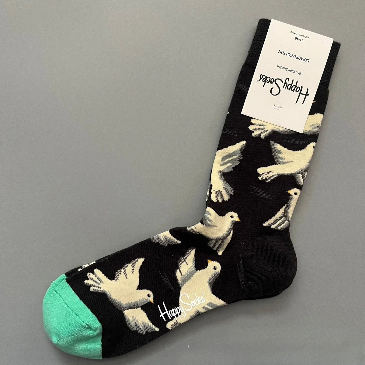 Cotton Happy Socks Men's Classic Crew Sock Shoe Size 10 - 13 Soft Good Vibrations