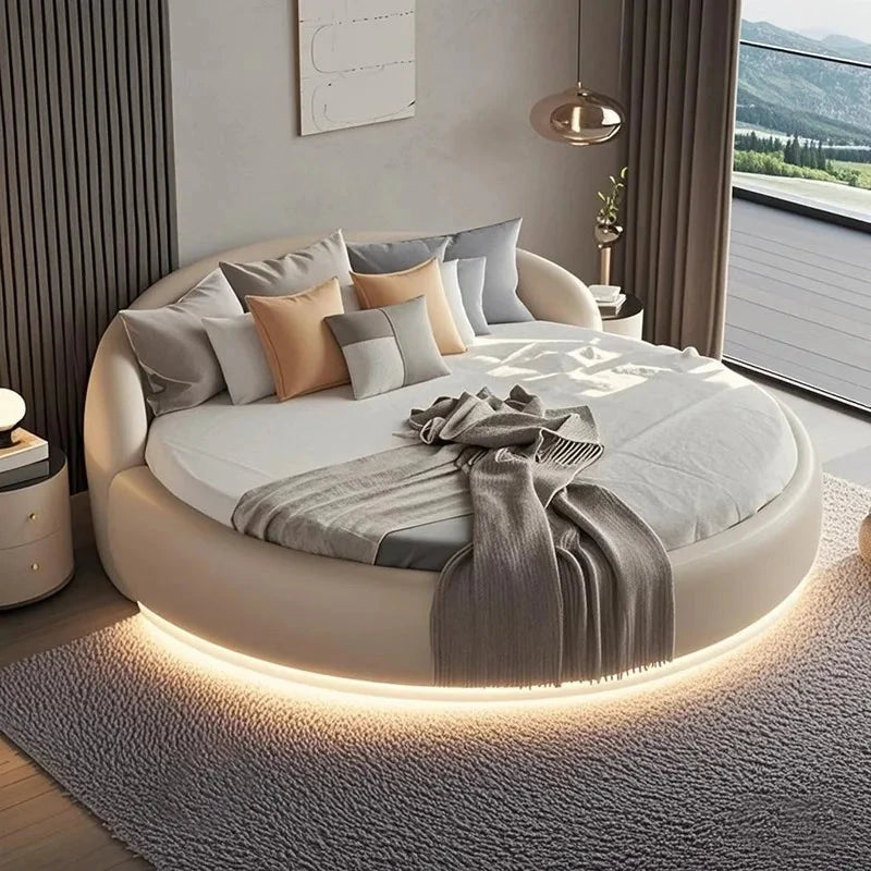 Headboard Japanese Bed Minimalist Upholstered Nightstands Modern Bed Sleeping Frame Camas De Matrimonio Dormitorio Furniture Good Vibrations