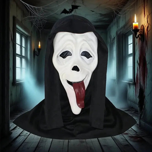 Ghost Face Scream Movie Horror Mask Halloween Killer Cosplay Adult DIY Costume Accessories Halloween Props Good Vibrations