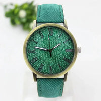 New Fashion Men Casual Quartz Watch Women Jean Fabric Leather Strap Dress Watches Relogio Feminino Ladies Wristwatch Hot Clock Good Vibrations
