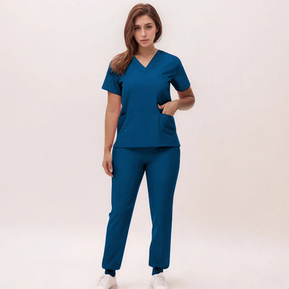 2025 New Nurse Uniforms V-neck Top Jogger Pants Scrub Sets Surgical Workwear Dentist Nursing Suit Hospital Doctor Outfit S21 Good Vibrations
