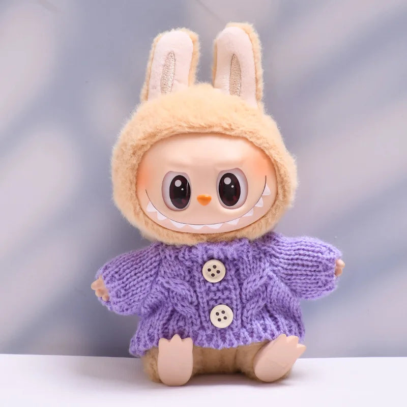 17cm Cute Mini Plush Doll'S Clothes Outfit Accessories For Korea Kpop Exo Labubu Idol Dolls Sweater Clothing DIY Kids Girl Gift Good Vibrations