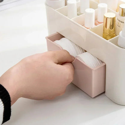 Double Layer Plastic Makeup Organizers Storage Box Cosmetic Drawers Jewelry Display Box Desktop Make Up Container Boxe Organizer Good Vibrations