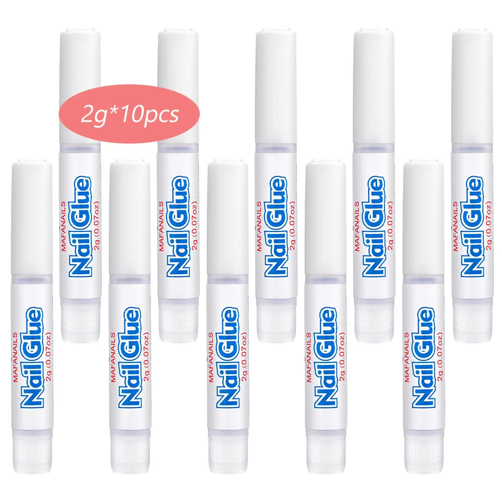 1Set*3g Fast Drying Bond Nail Glue for False Nail Tips Strong Adhesive Glue Professional Acrylic Art Nail Rhinestone Glue Gel &* Good Vibrations