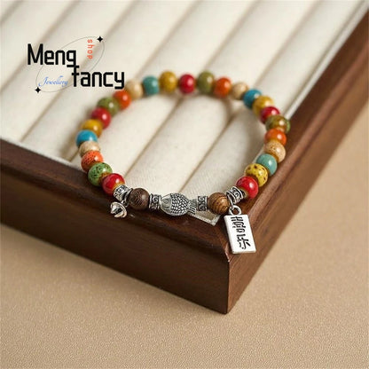 National Style Retro Good Luck Koi Colorful Couple Bracelets Natural Fashion Jewelry Best Selling Popular Holiday Gifts Souvenir Good Vibrations