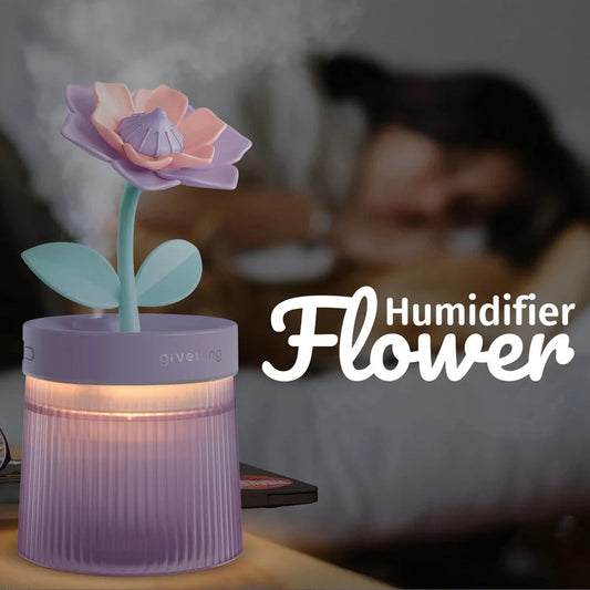2024 USB Portable Ultrasonic Humidifier - Colorful Cup Aroma Diffuser, Cool Mist Maker, Flower Air Purifier with LED Light Good Vibrations Adult Super Store
