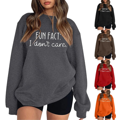 Long Sleeved Round Neck Pullover Top Women'S Sweatshirt Womens And Winter Loose Top Warm Sweatshirts Autumn Female Clothing Good Vibrations