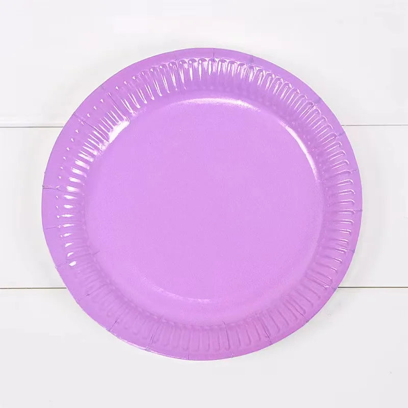Solid Disposable Tableware Set, Party Supplies, Paper Plates, Wedding, Birthday Party Decor, Adult Favor, Black, Green, Blue, Good Vibrations