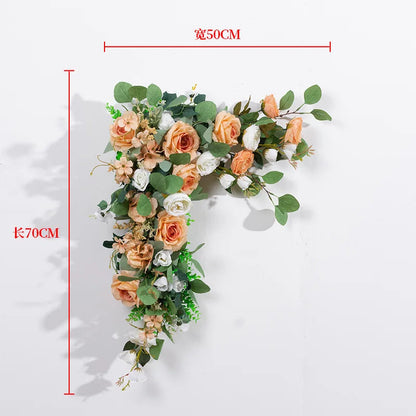 Artificial Flower For Wedding Welcome Sign Decoration Window Hall Exhibition Decor Photo Props Flower Backdrop Party Arrangement Good Vibrations