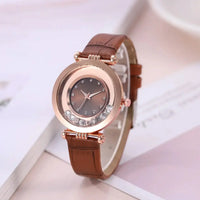 Watches For Women Female Luxury Temperament Ladies Watch Leather Belt Diamond Watch Analog Quartz Watch Reloj Mujer Montre Femme Good Vibrations