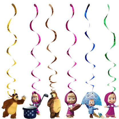 Girl and the Bear Birthday Decorations Disposable Tableware Tablecloth Cup Plate Napkin Balloons Baby Shower kids Party Favors Good Vibrations