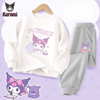 Baby Girl Clothes Set Autumn Kid Kunomi Sweatshirts Pullover Sweet Top & Pants 2pcs Suit Children Fashion Tracksuits Outfits Good Vibrations