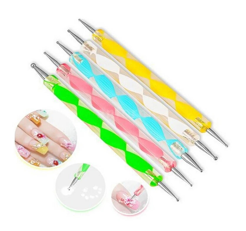 7/10/12/15/20m Pink French Nail Art Liner Painting Brush 5Pcs/set Ultra-thin Elongated Lines Nail Drawing Pen Brush DIY Manicure Good Vibrations