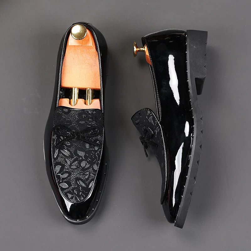 Mens Shoes Designer Handmade Wedding Leather British Dress Shoes Luxury Formal Business Driving Casual Shoes for Men New Loafers Good Vibrations