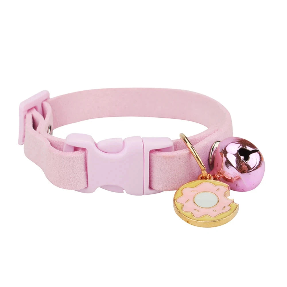 Pet Collar,Cat Collar/Puppy Collar with Bell & Metal Pendant To Prevent Getting Lost Adjustable Size for Puppies and Cats Collar Good Vibrations
