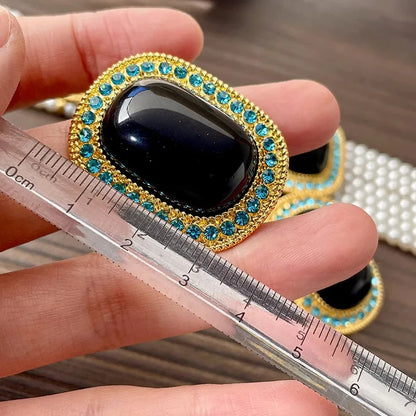 Modern Jewelry Luxury Temperament Geometry Simulated Pearl Necklace For Women Wedding Gifts Delicate Design Accessories Good Vibrations Adult Super Store