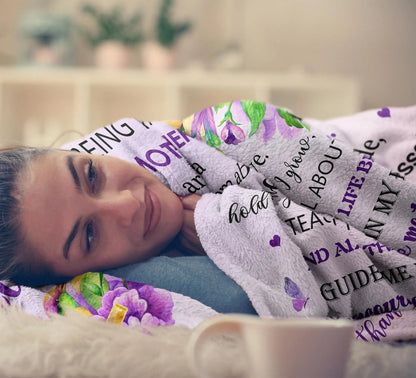 Christian godmother gift blanket, best birthday gift for godmother from godson/goddaughter. Good Vibrations