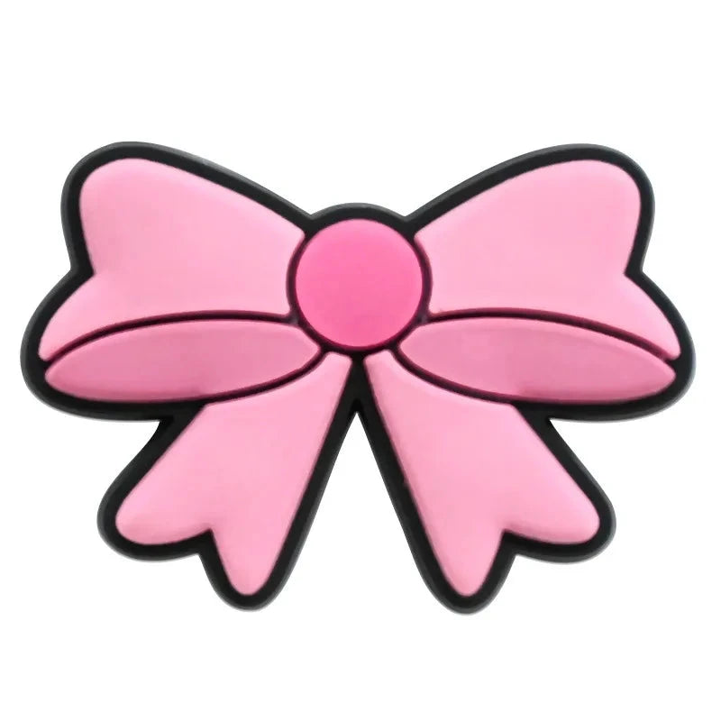 Cute Bow Shoe Charms for Crocs Accessories Decorations Shoe Clog Pin Kids Adults Party Favor Gifts Good Vibrations