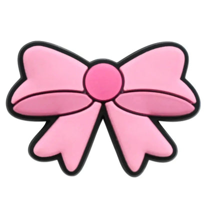 Cute Bow Shoe Charms for Crocs Accessories Decorations Shoe Clog Pin Kids Adults Party Favor Gifts Good Vibrations