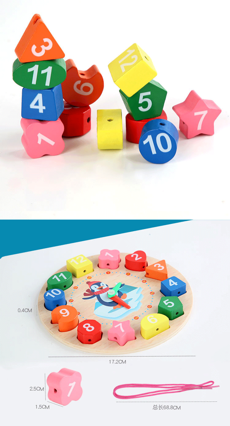 Montessori Wooden Toys for Babies 1 2 3 Years Boy Girl Gift Baby Development Games Wood Puzzle for Kids Educational Learning Toy Good Vibrations