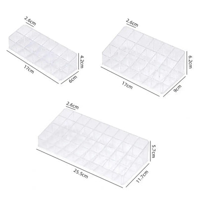 Lipstick Holder Practical 12/18/36 Grids Lipstick Stand Makeup Lip Glaze Storage Box 4 Rows Nail Polish Shelf Daily Use
