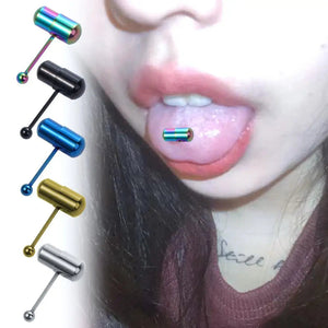 Tongue Stud Vibrating Barbell Titanium steel Stainless Steel Piercing Jewelry Tongue Ring Body Jewelry Vibrating Tongue Nail Good Vibrations