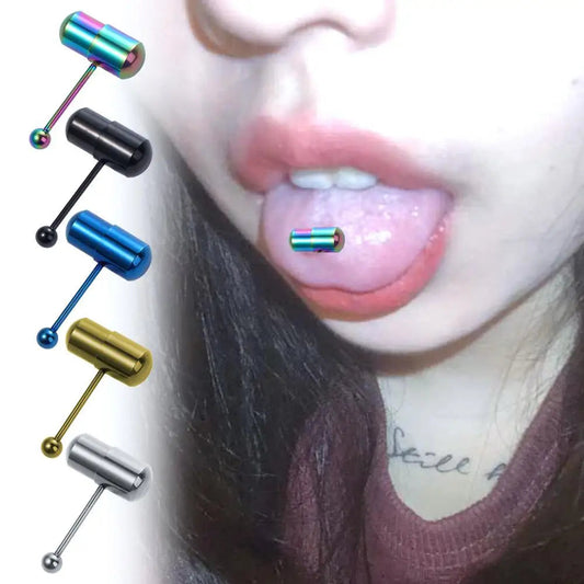 Tongue Stud Vibrating Barbell Titanium steel Stainless Steel Piercing Jewelry Tongue Ring Body Jewelry Vibrating Tongue Nail Good Vibrations