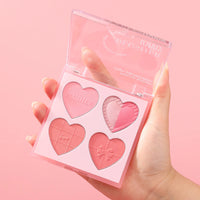 USHAS Blush Plate, 2-Color Optional, Long-lasting Waterproof, Silky and Delicate, Natural Makeup Effect, 3-in-1 Multi-Purpose Good Vibrations