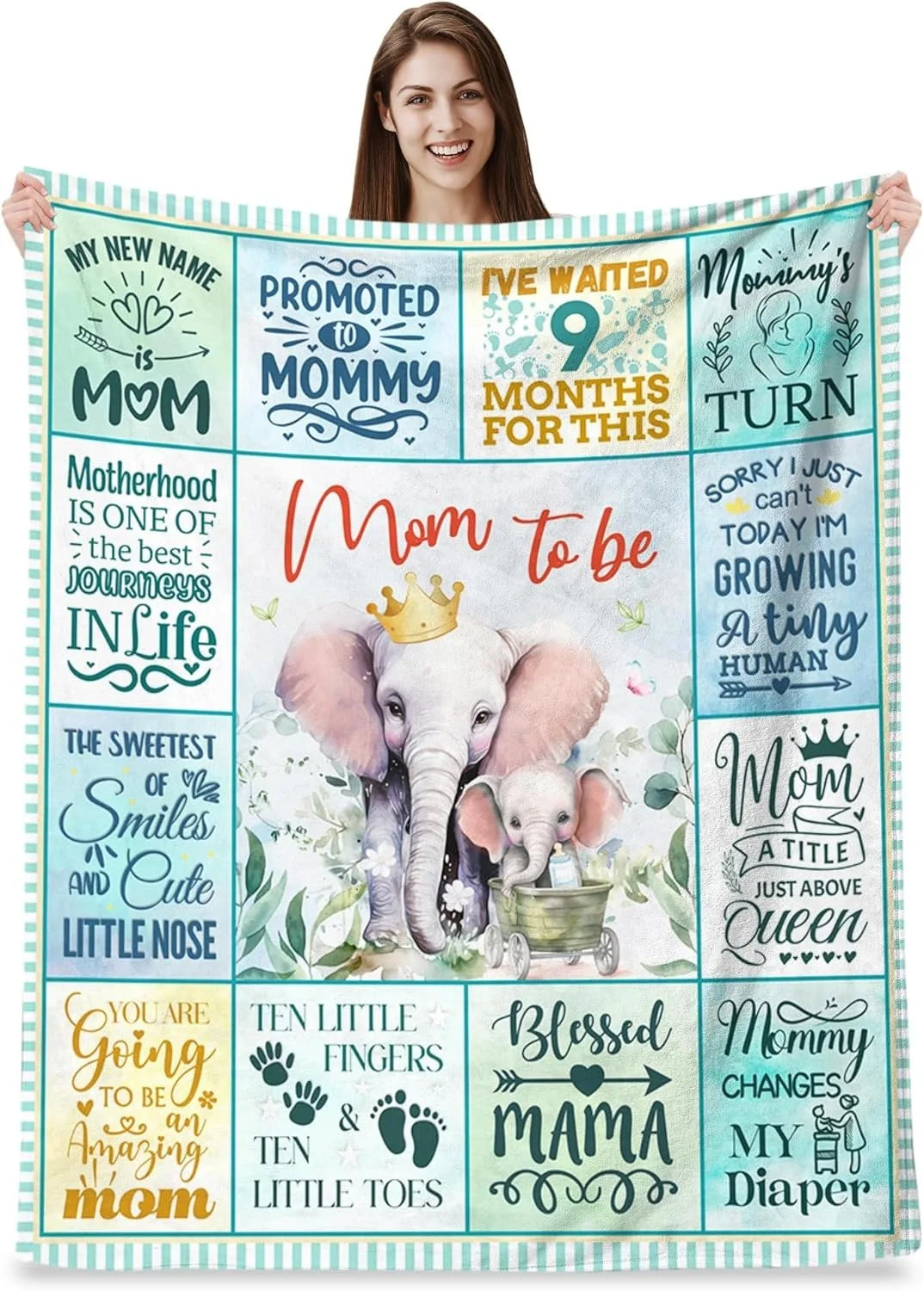 Gifts from Daughter Son for Mother's Day Birthday Mom Gifts Anniversary Unique Gifts for Mom Super Soft Flannel Throw Blankets Good Vibrations