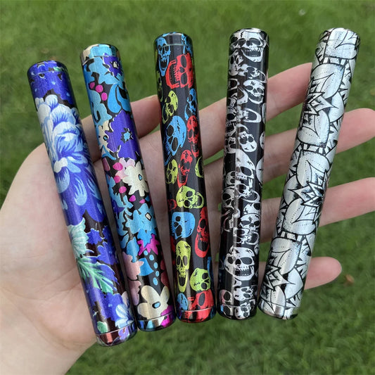 Printing Colors Proof Waterproof Cigarette Holder Aluminum Cigar Airtight Container Travel Storage Tube Smoking Accessories Good Vibrations Adult Super Store