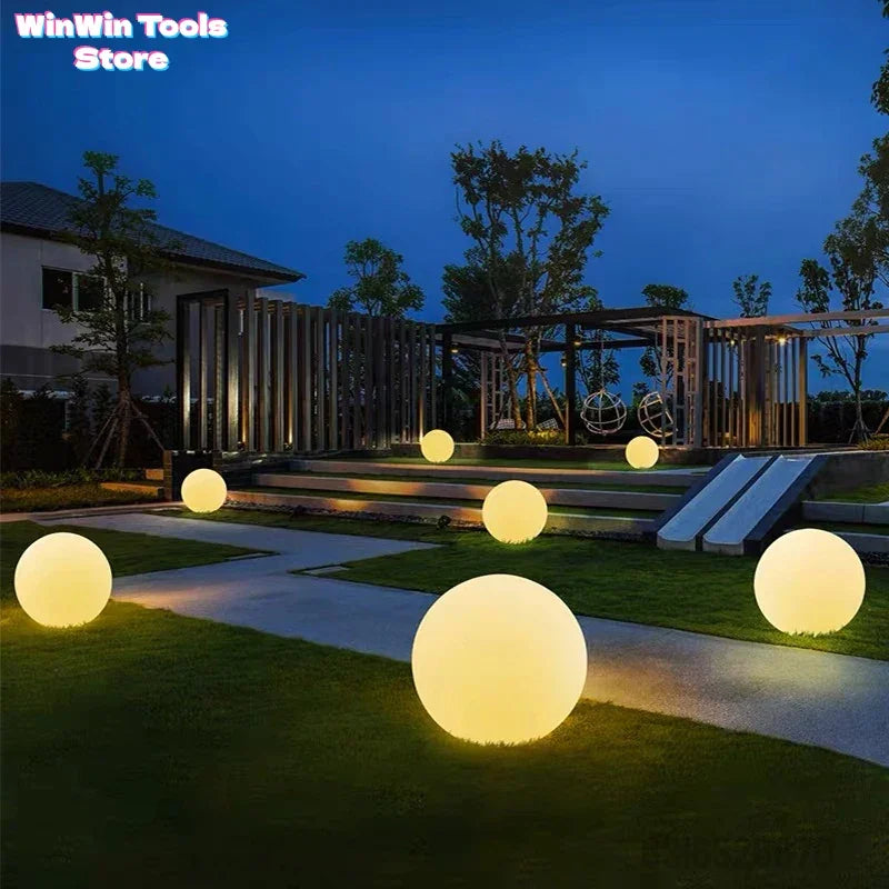 Christmas Outdoor LED Garden Ball Lights Remote Control Floor Lawn Lamp Swimming Pool Wedding Party Holiday Home Decoration Good Vibrations