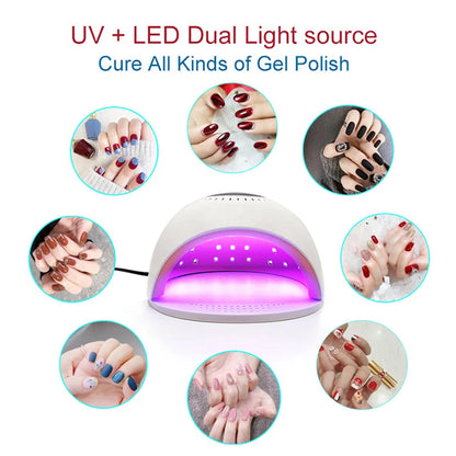 Red Light Nail Lamp Quick Drying Gel Polish With 30/60/120s Timer Auto Sensor Nail Art Machine For Salon Good Vibrations