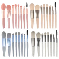 8Pcs Portable Makeup Brushes Set Cosmetic Powder Eye Shadow Foundation Blush Blending Concealer Beauty Make Up Tool Brushes Hot Good Vibrations