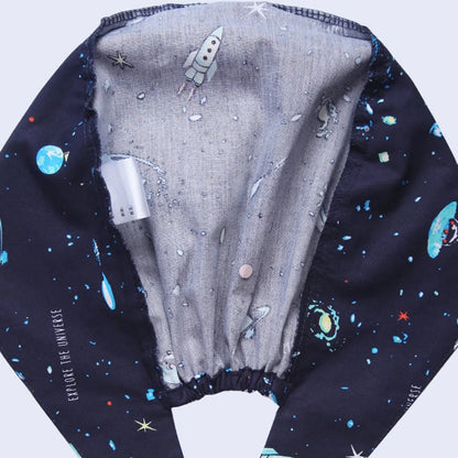 Hat Men Adjustable Bouffant Bonnet Working Hats Print Scrub Cap Button Elasticity Good Vibrations