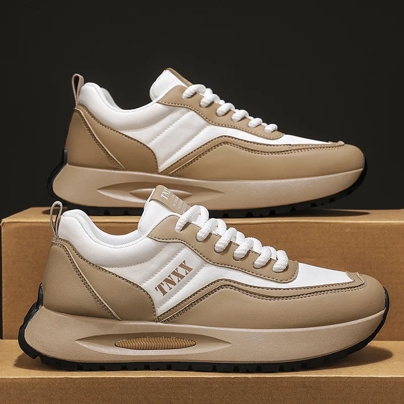 New Casual Sneakers Breathable Male Sneaker Round Toe Platform Outdoor Non-slip Comfortable Fashion Shoe Trend Shoes for Men Good Vibrations