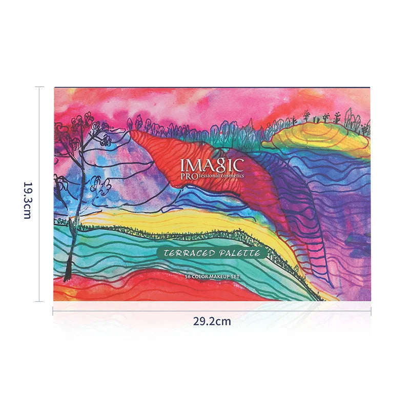 IMAGIC 56 Color Eyeshadow Palette 4in1 Highlight Contour Blush Eye Shadow Make UpWaterproof Long Lasting Good Vibrations