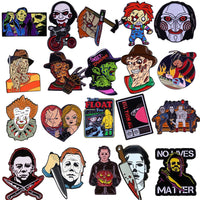 Halloween Horror Movie Enamelled Brooches Scare Pins Clothes Backpack Lapel Badges Fashion Jewelry Accessories Holiday Gifts Good Vibrations