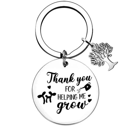 New Teacher Appreciation Gift Keychain Pendant  Graduation Key Chains Keyrings Gift Teachers Plant Seeds That Grow Forever Good Vibrations