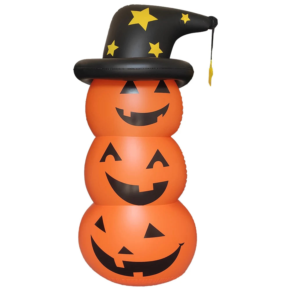 Halloween Standing Inflatable Pumpkin Windproof Inflatable Pumpkin Ghost Horror Festival Theme Indoor Outdoor Garden Decorations Good Vibrations