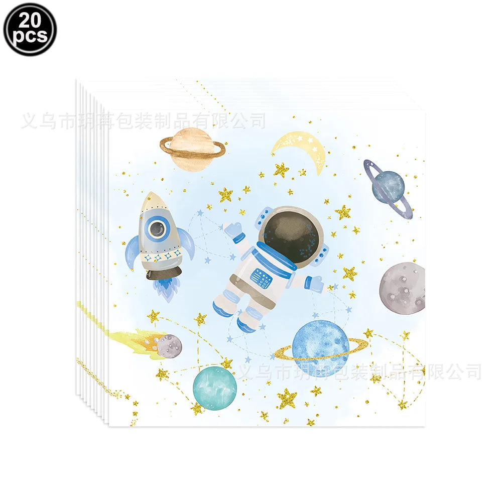 4D Standing Astronaut Spaceman Balloons Rocket Foil Balloons Kids Toys Baby Shower Outer Space Themed Birthday Party Decorations Good Vibrations