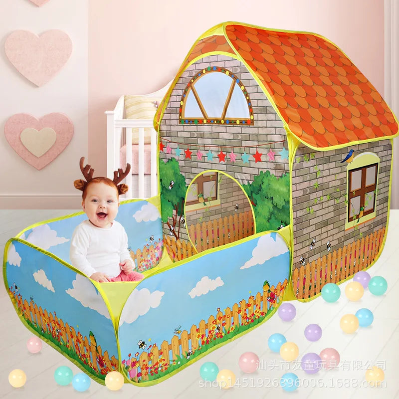 Pop Up Play Tent with Ball Pits for Toddlers Indoor Outdoor Playhouse Toys for Boys Girls Kids Play Tent Baby Space World Good Vibrations